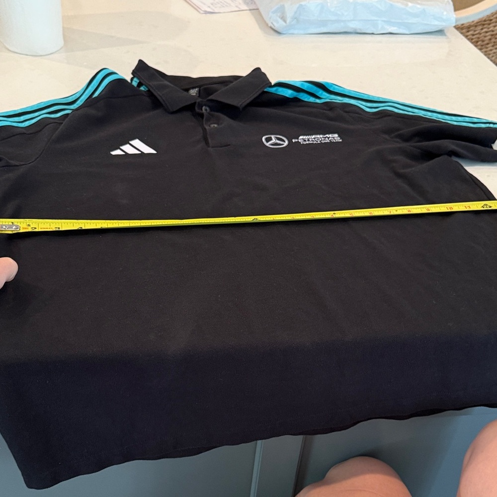 Mercedes AMG Petronas men’s 2xl Black adidas Polo Shirt. Never worn - Picture 6 of 12